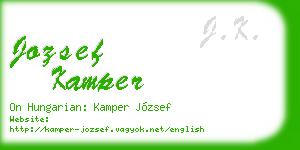 jozsef kamper business card