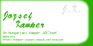 jozsef kamper business card